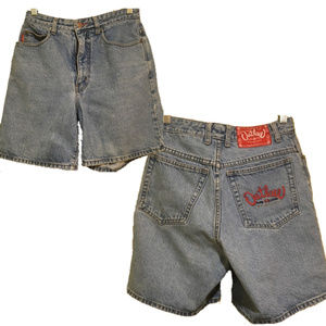 Outlaw Jeanswear Light Wash Blue Denim Shorts, 9